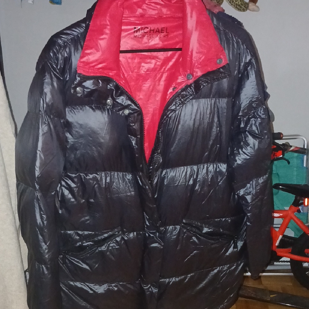 Michael Kors Black Jacket with Red Lining